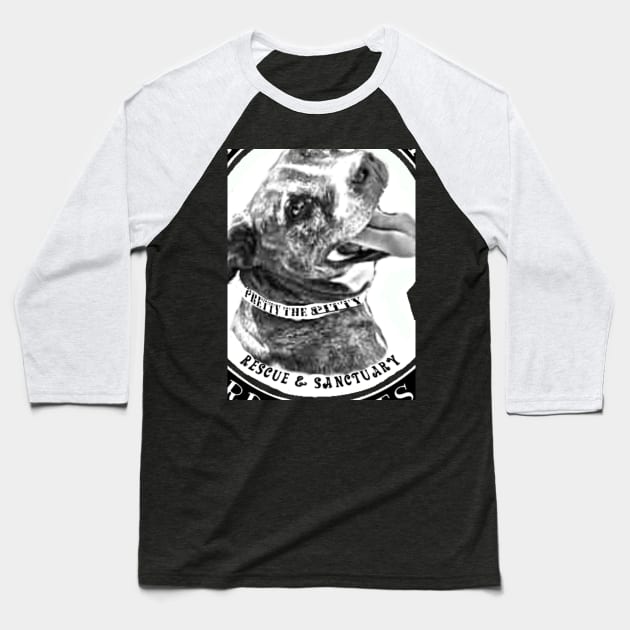 pretty the pitty Baseball T-Shirt by Dirty Paws Gang